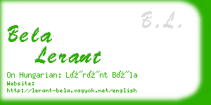 bela lerant business card